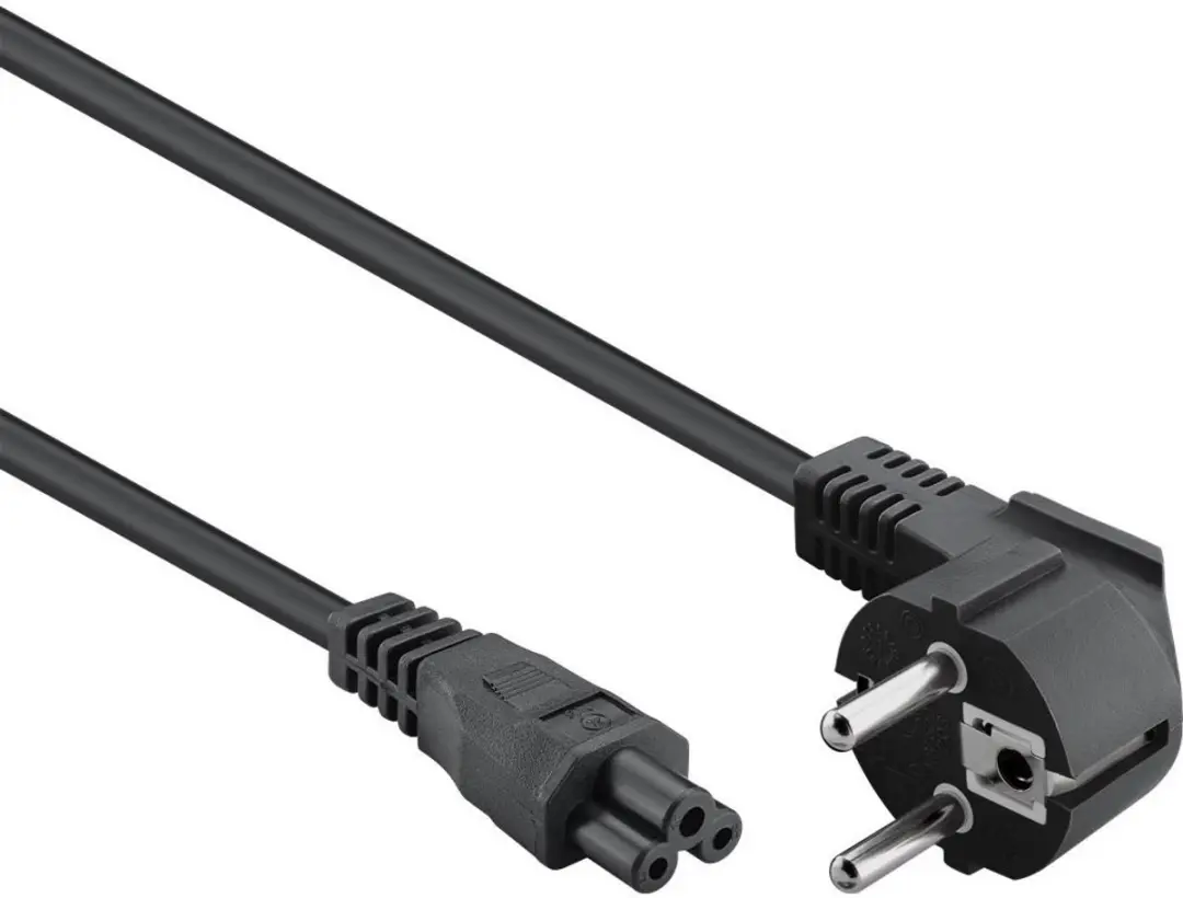 InLine C5 CEE 7/7 Stroomkabel 3x0,75mm² - 2m - Zwart