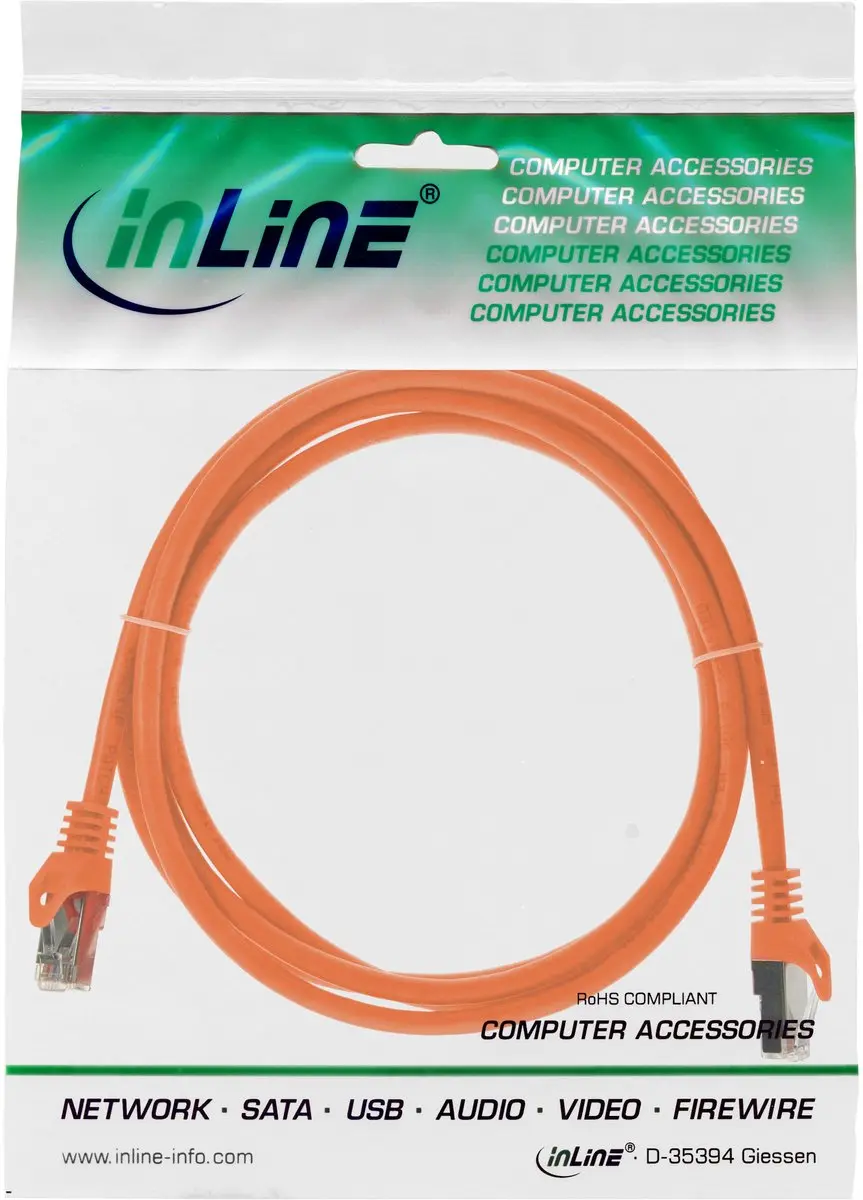InLine Patchkabel SF/UTP Cat.5e Oranje 3m