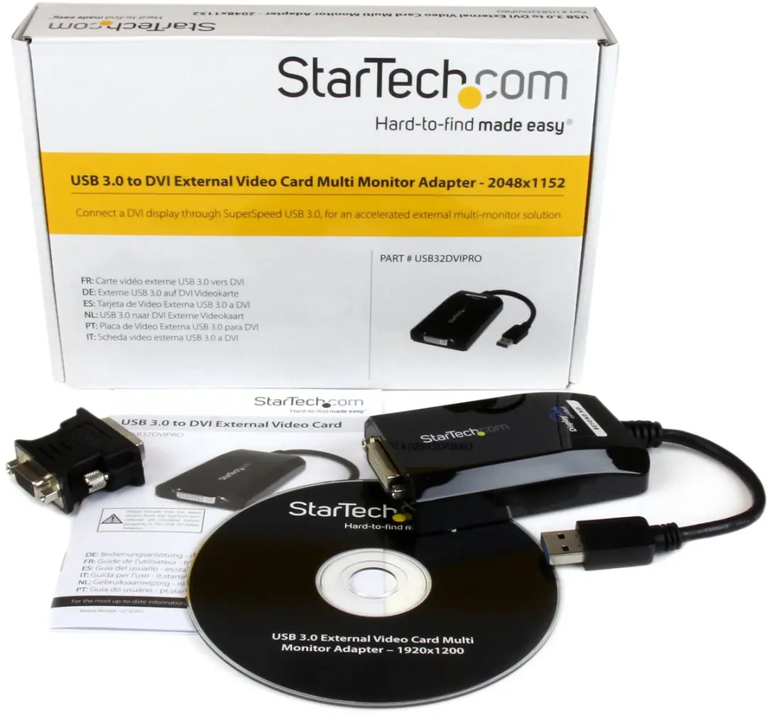 Startech USB32DVIPRO USB 3.0 DVI/VGA Converter - Zwart
