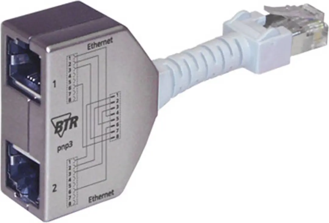 Metz Connect RJ45 Netwerk Y-adapter CAT 5 - 2x RJ45-bus 1x RJ45-stekker