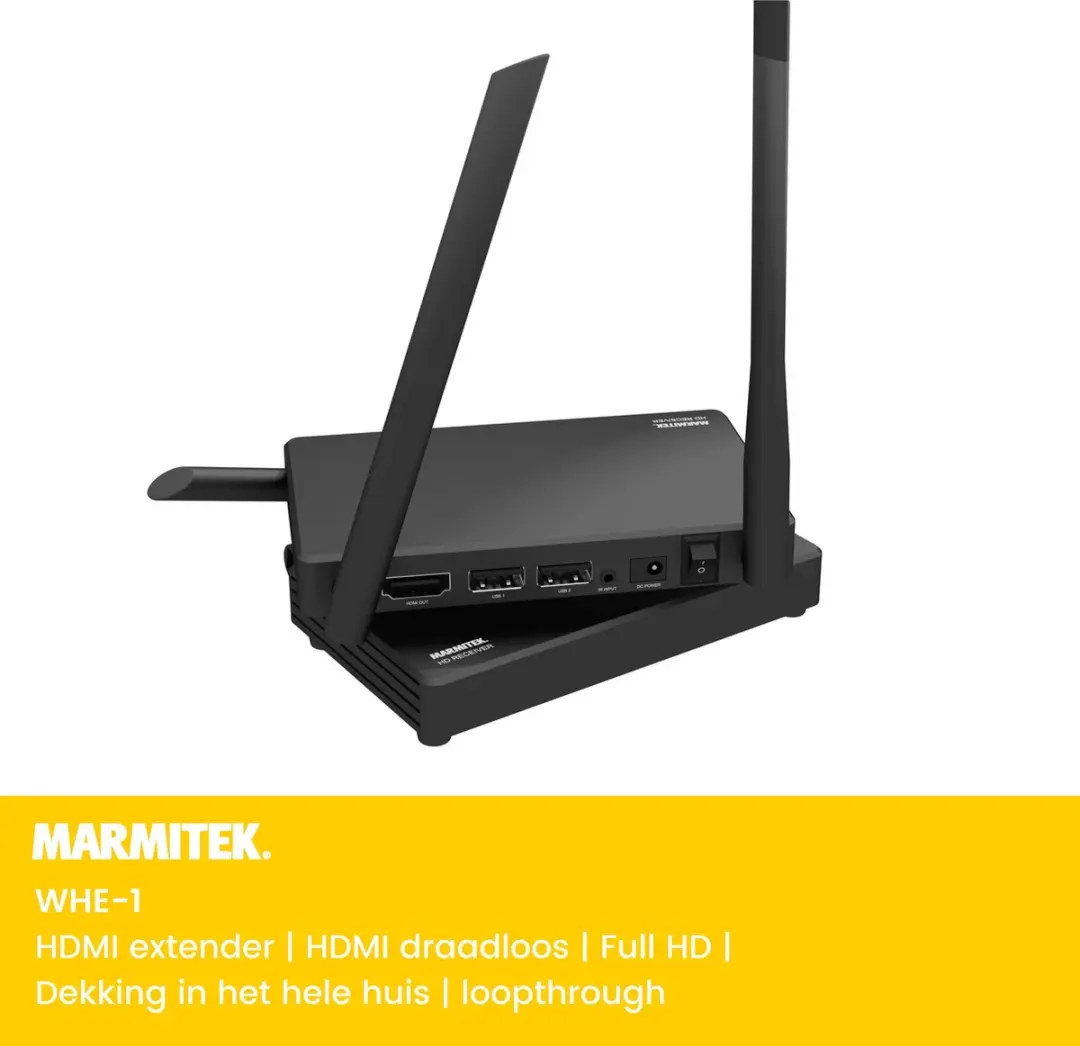 Marmitek WHE1 Draadloze HDMI Zender & Ontvanger Full HD