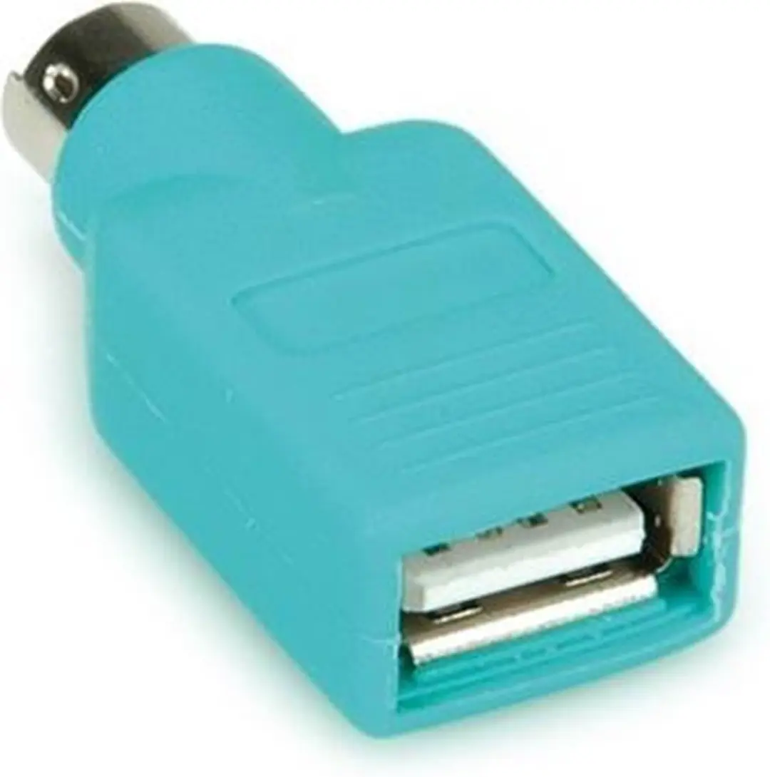 Value Mini DIN 6-pins PS/2 naar USB-A Adapter - Groen