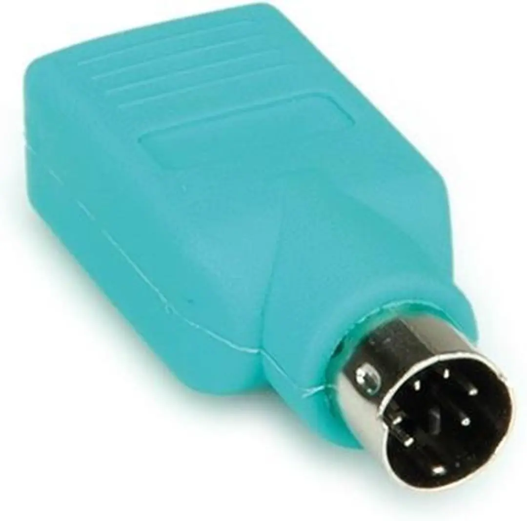Value Mini DIN 6-pins PS/2 naar USB-A Adapter - Groen