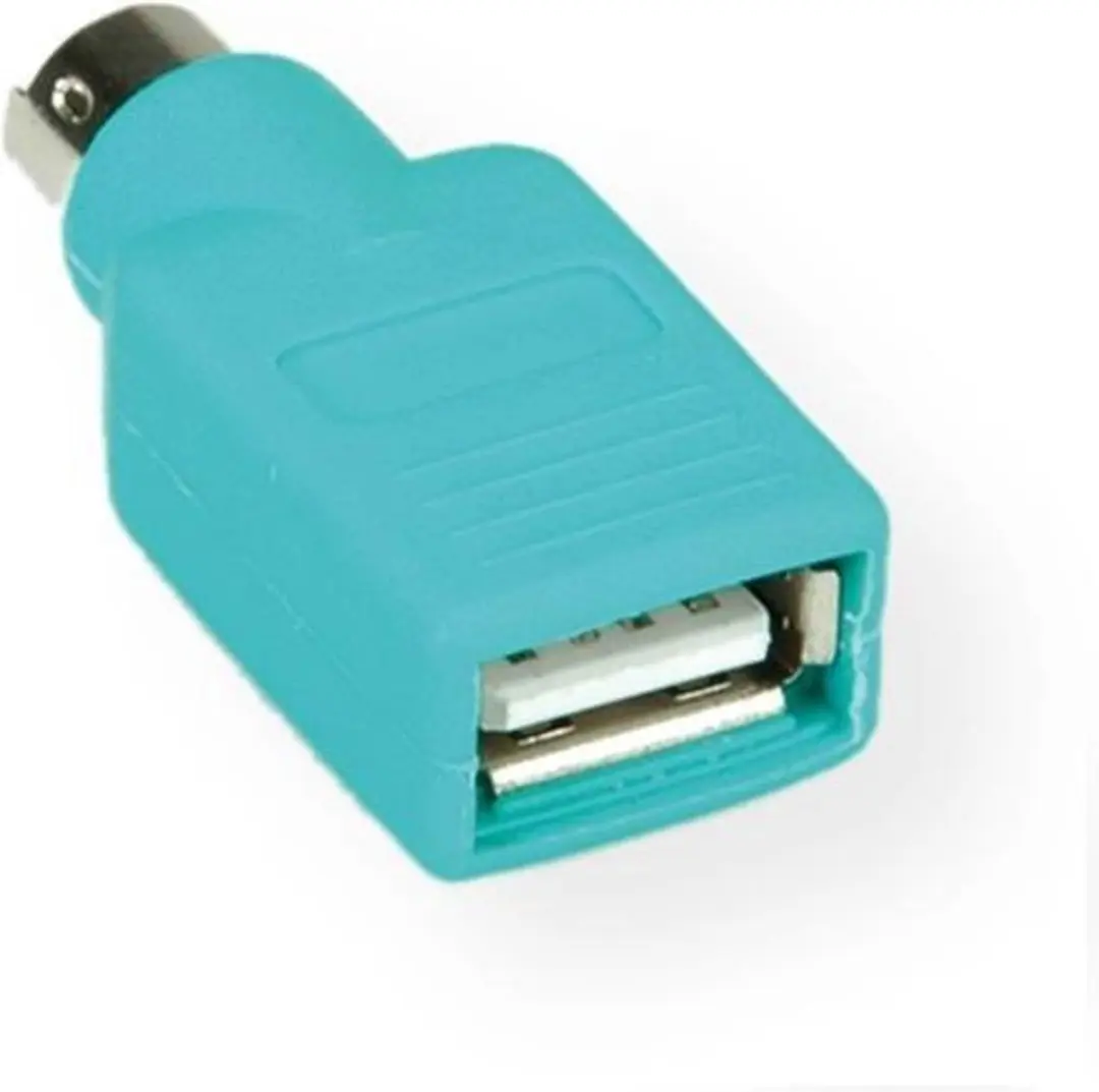 Value Mini DIN 6-pins PS/2 naar USB-A Adapter - Groen