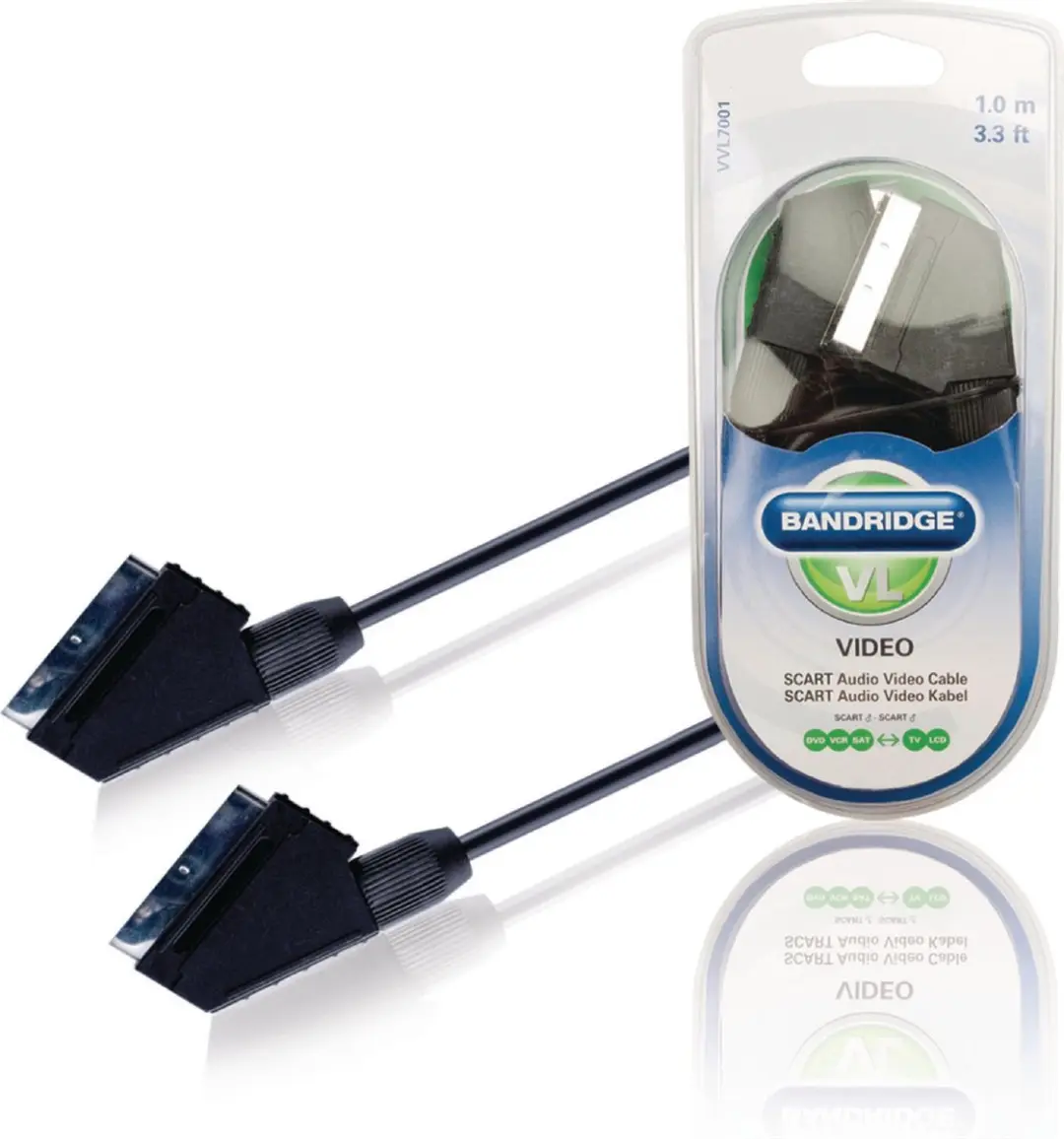 Scanpart Bandridge SCART Kabel 1.0m - Zwart