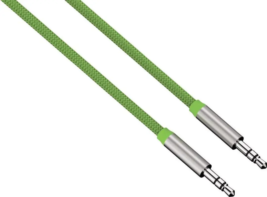 Hama Alunylon audiokabel jack 0.5m groen