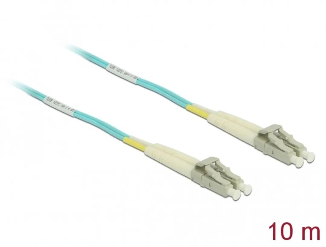 Delock OM3 LC/UPC Glasvezelkabel 10m - Turquoise