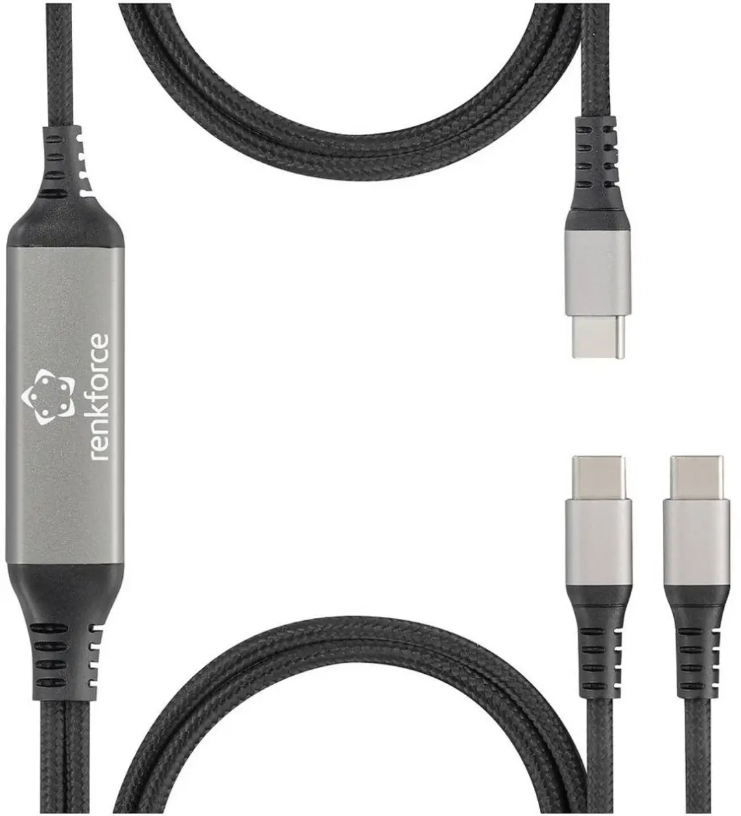 Renkforce RF-6721084 USB-C Y-kabel USB 2.0 - 1,5m - Zwart
