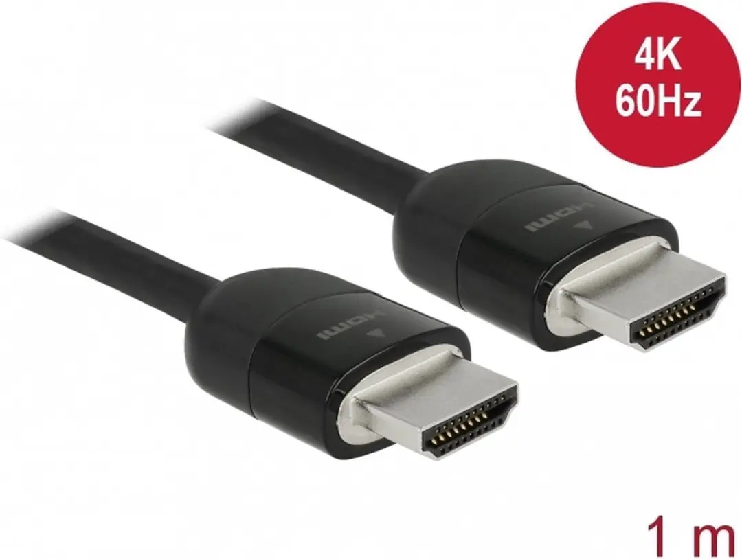 Delock HDMI Kabel 4K 60Hz 1m - Zwart
