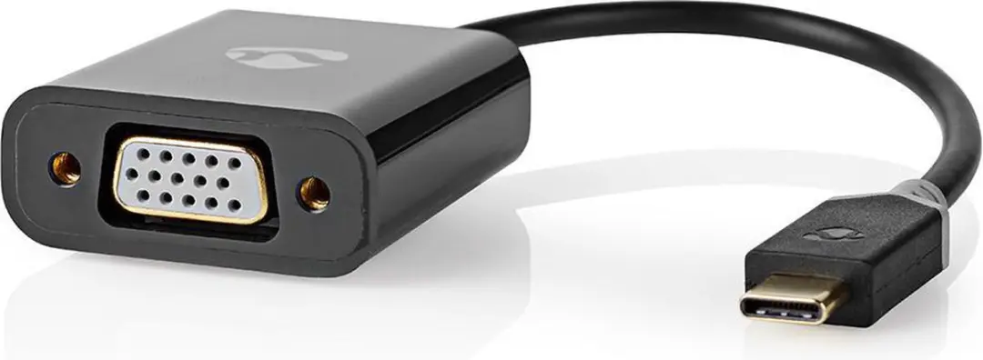 Nedis CCBP64851AT02 USB-C naar VGA Adapter - 1080p - 0,2m - Antraciet
