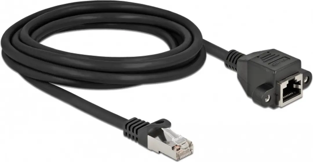Delock Network Extension Kabel Cat.6A 3m - Zwart