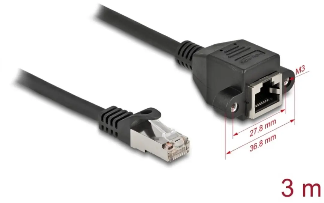 Delock Network Extension Kabel Cat.6A 3m