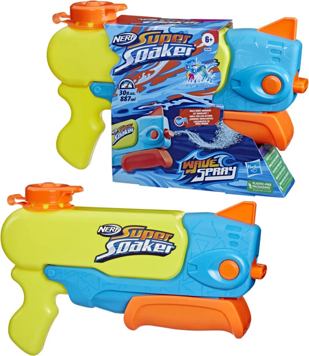 Nerf SuperSoaker Wave Spray Waterpistool - 1L - Blauw