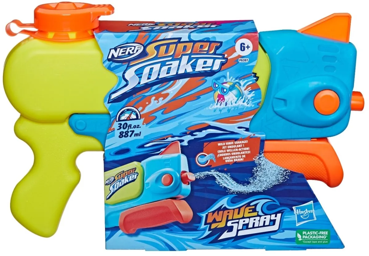 Nerf SuperSoaker Wave Spray Waterpistool - 1L - Blauw