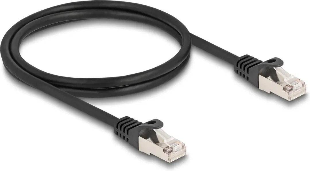 Delock RJ50 Mannelijk naar Mannelijk S/FTP Kabel 1m - Zwart