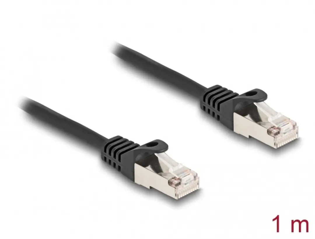 Delock RJ50 Mannelijk naar Mannelijk S/FTP Kabel 1m - Zwart