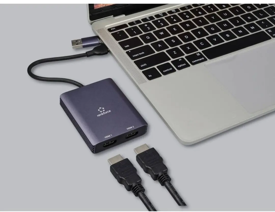 Renkforce RF-6418198 USB-C naar HDMI Adapter - Grijs