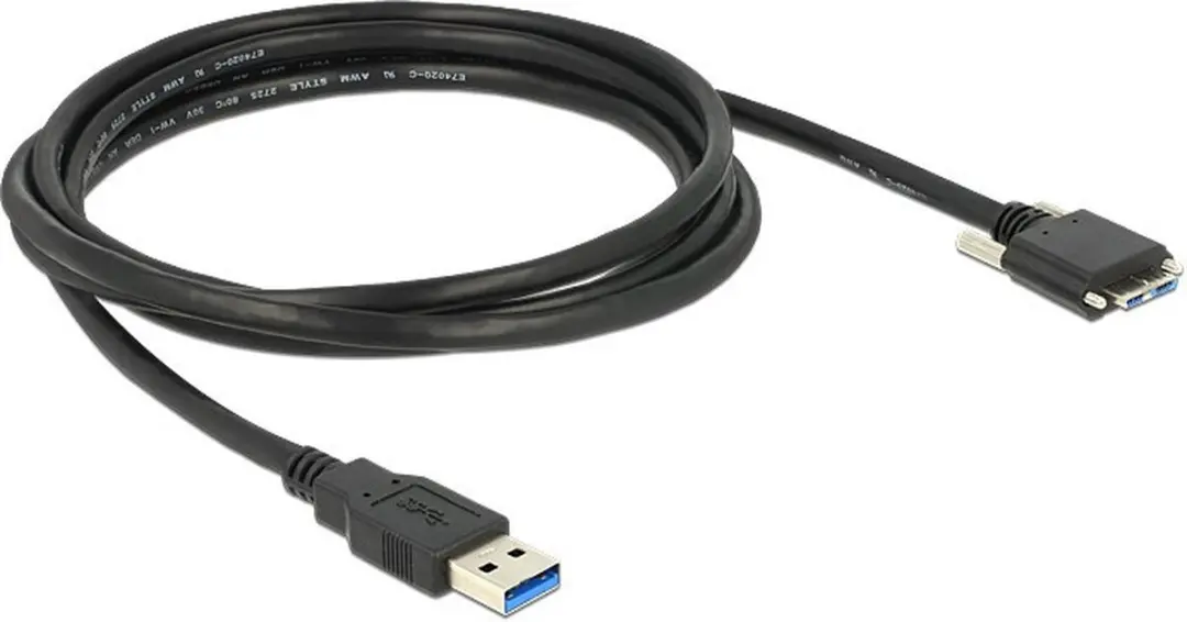 Delock USB 3.0 Kabel 2m - Zwart