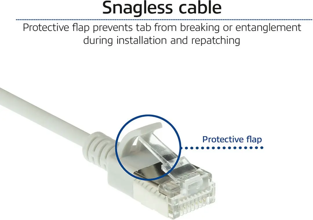 ACT DC7001 Grijze CAT6A Patchkabel 1m - Snagless RJ45