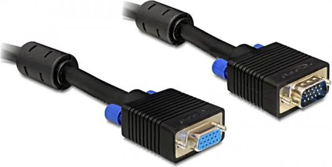 Delock VGA Verlengkabel 5m - Zwart