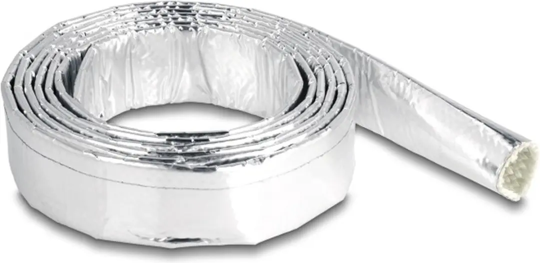 Delock Glasvezel-Aluminium Kabelsleeve 2m x 16mm - Zilver
