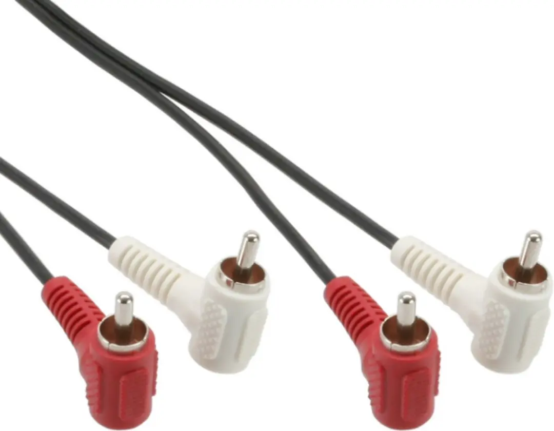 InLine Tulp Stereo Audiokabel Haaks 1,2m - Zwart