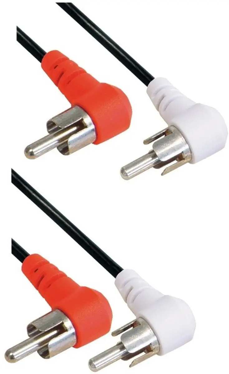 InLine Tulp Stereo Audiokabel Haaks 1,2m - Zwart