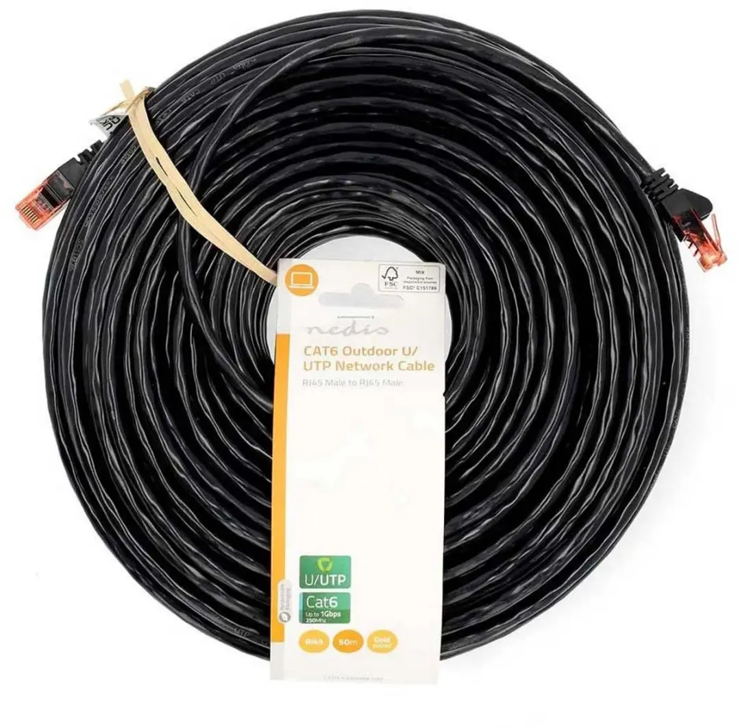 Nedis CAT6 Netwerkkabel CCGL85900BK500 - 50m - Zwart