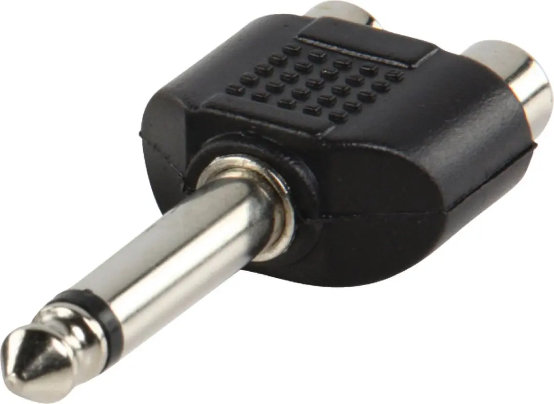 InLine 6,35mm Jack Mono naar Tulp Stereo Audio Adapter