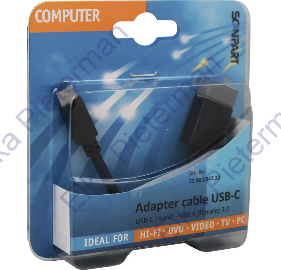 Scanpart USB A naar USB C Adapterkabel 15cm