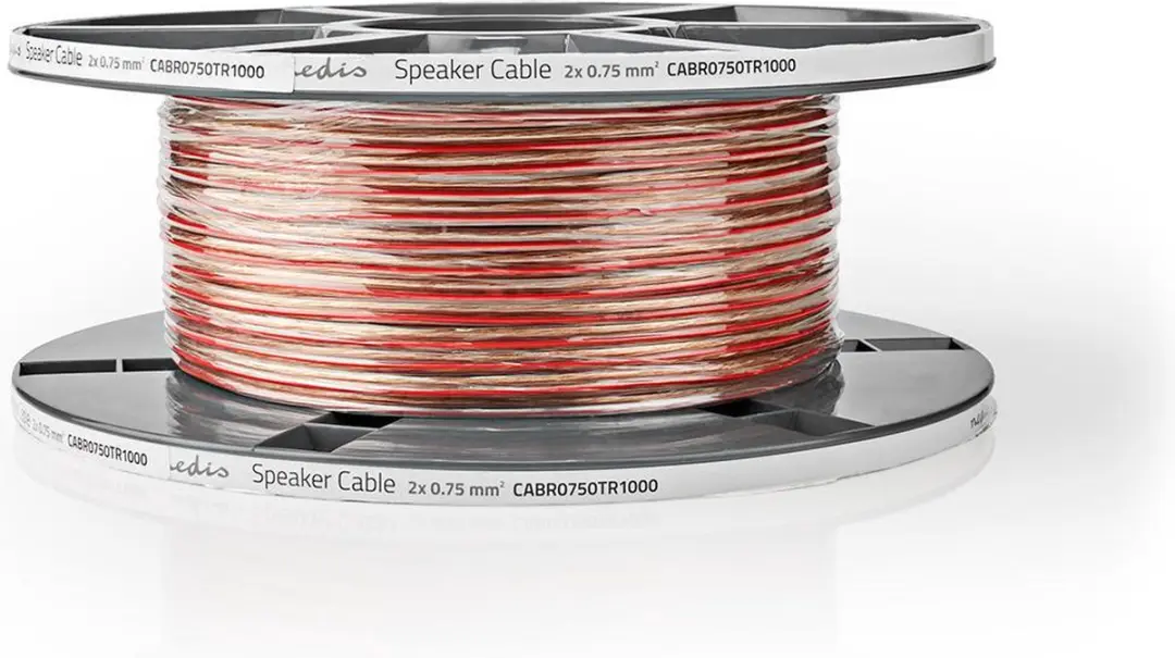 Nedis Speaker-Kabel CABR0750TR1000 100m - 2x0.75mm² Koper
