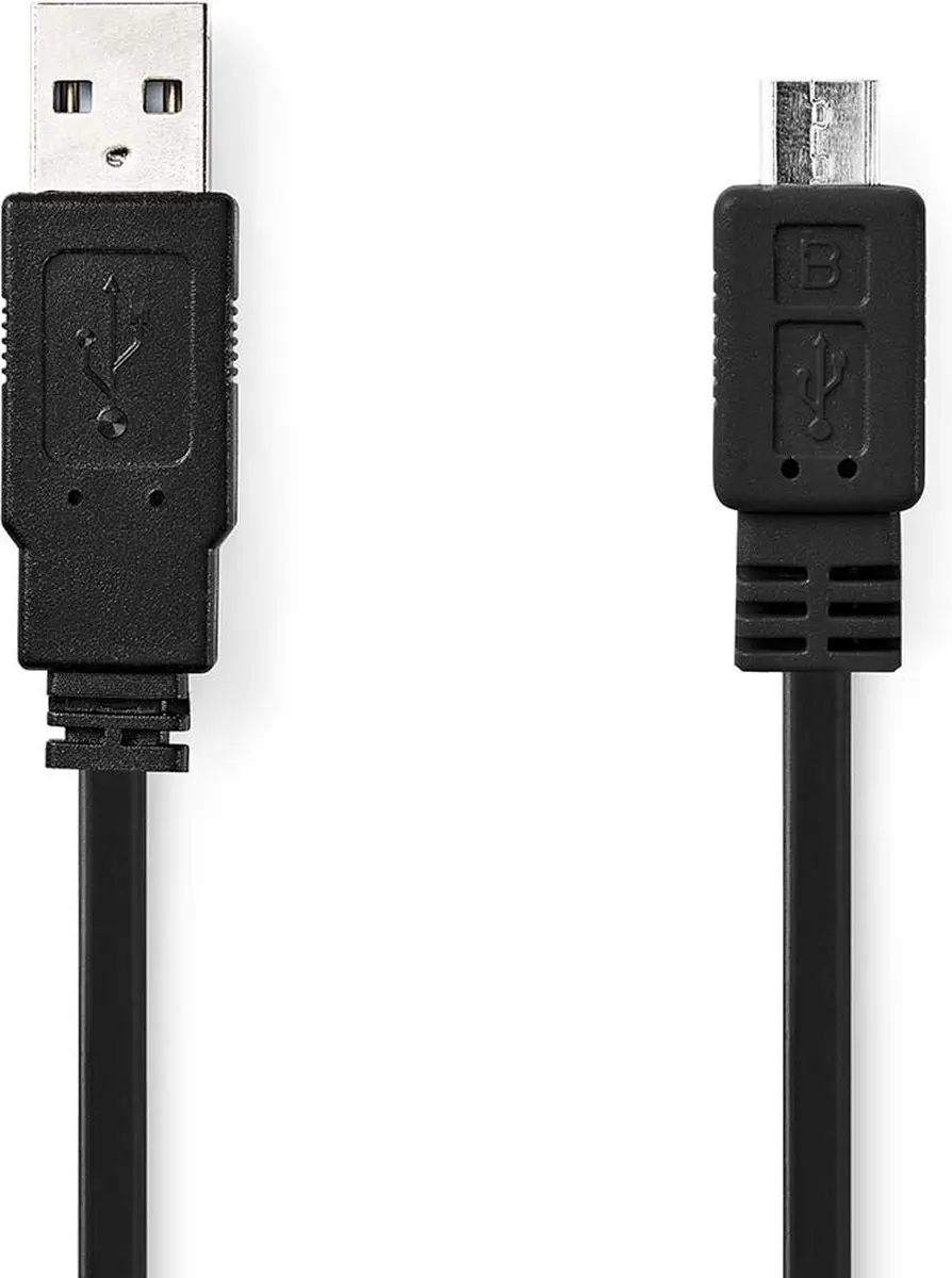 Nedis USB 2.0 A naar Micro-B Kabel 1m - Zwart