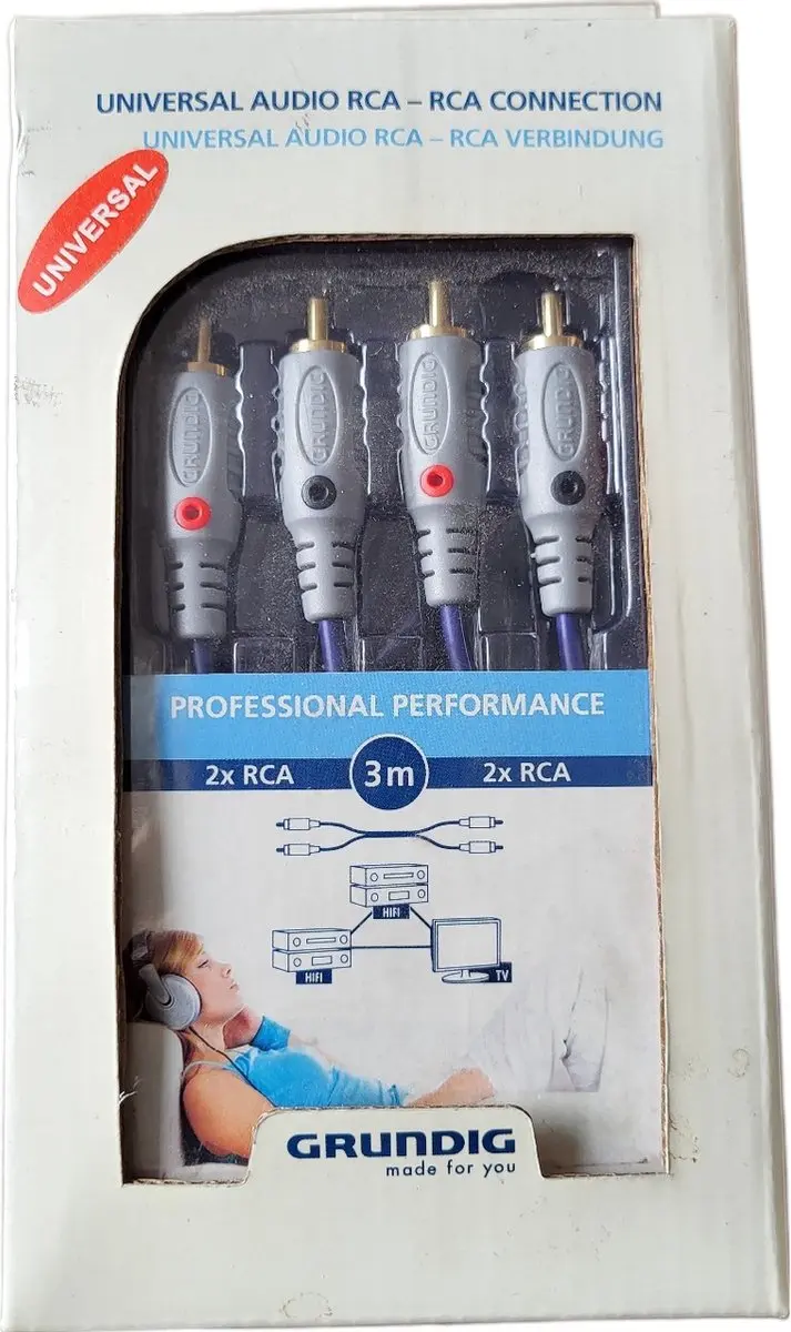 Grundig 2x RCA naar 2x RCA Kabel