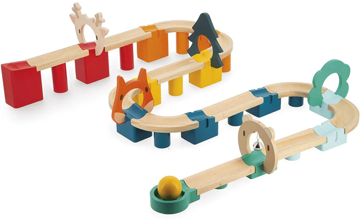Janod Mijn Eerste Ballenbaan - 44 Onderdelen - Multi Color - afbeelding 6 van 6