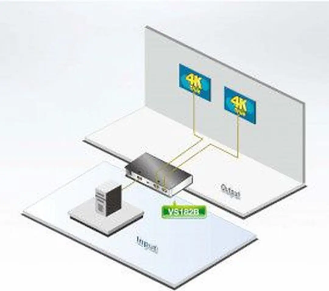 ATEN VS182B 2-Poorts HDMI Splitter - 4K/2K - afbeelding 6 van 6