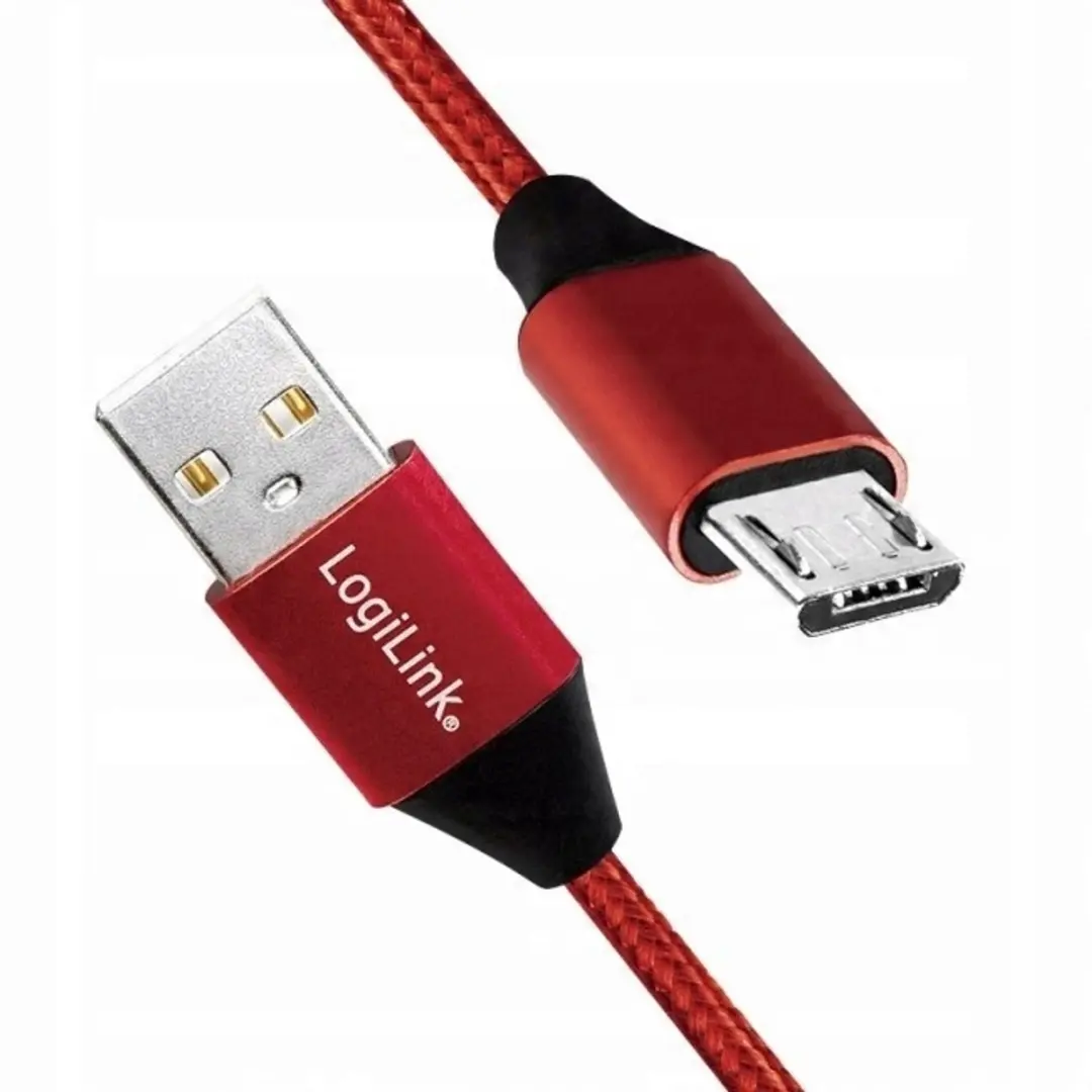 Logilink USB naar Micro-USB Kabel CU0152 - 1m - Rood