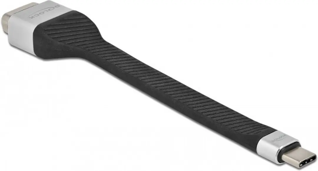 Delock USB Type-C naar VGA Kabel 13cm - Zwart/Zilver