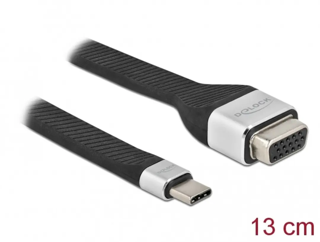 Delock USB Type-C naar VGA Kabel 13cm