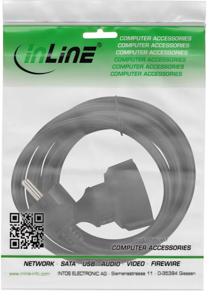 InLine Geaarde Voeding Verlengkabel 16405 - 5m