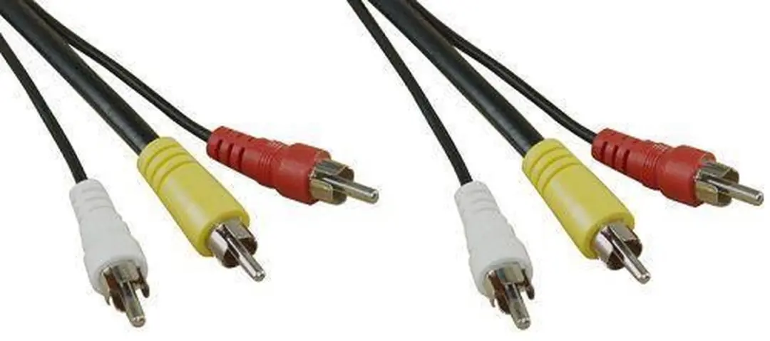 InLine Cinch-kabel 3x Cinch Male/Male 1,5m - Zwart