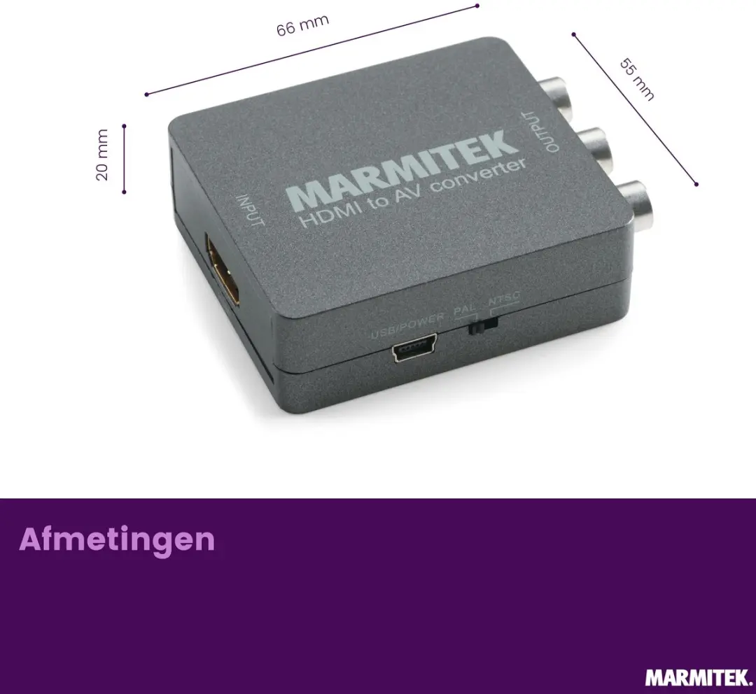 Marmitek Connect HA13 HDMI naar SCART/RCA Converter 1080p