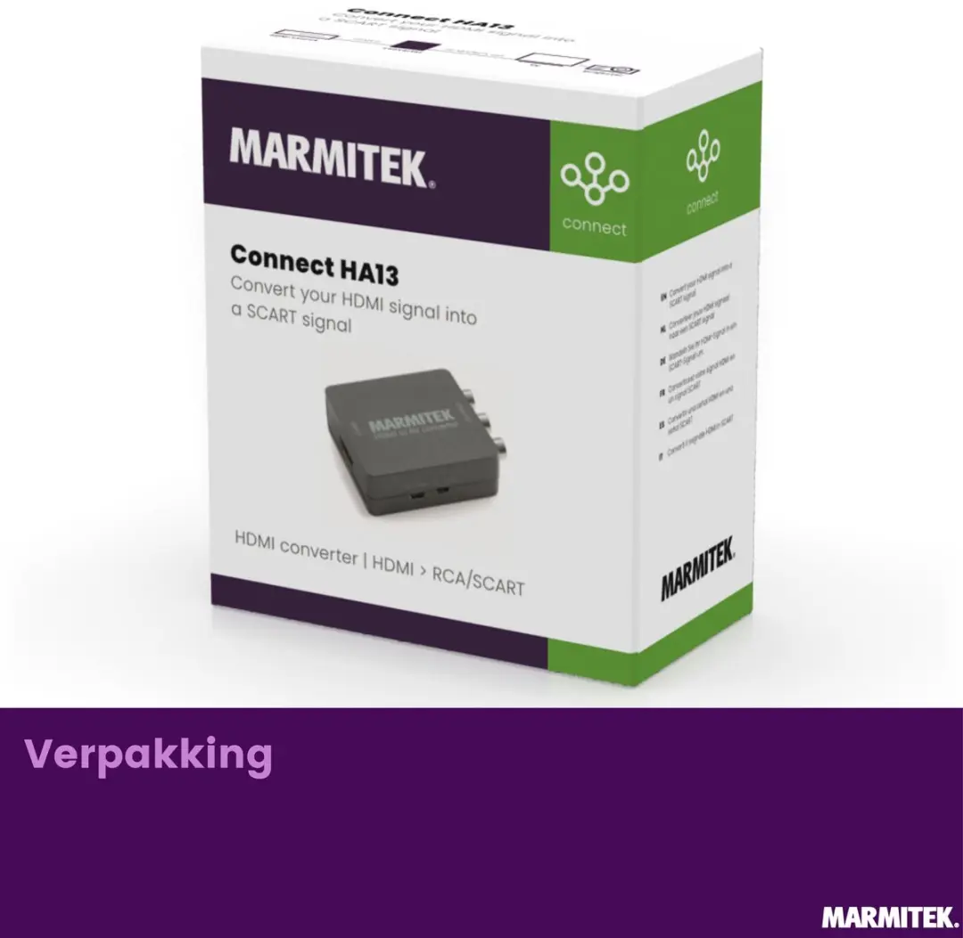 Marmitek Connect HA13 HDMI naar SCART/RCA Converter 1080p