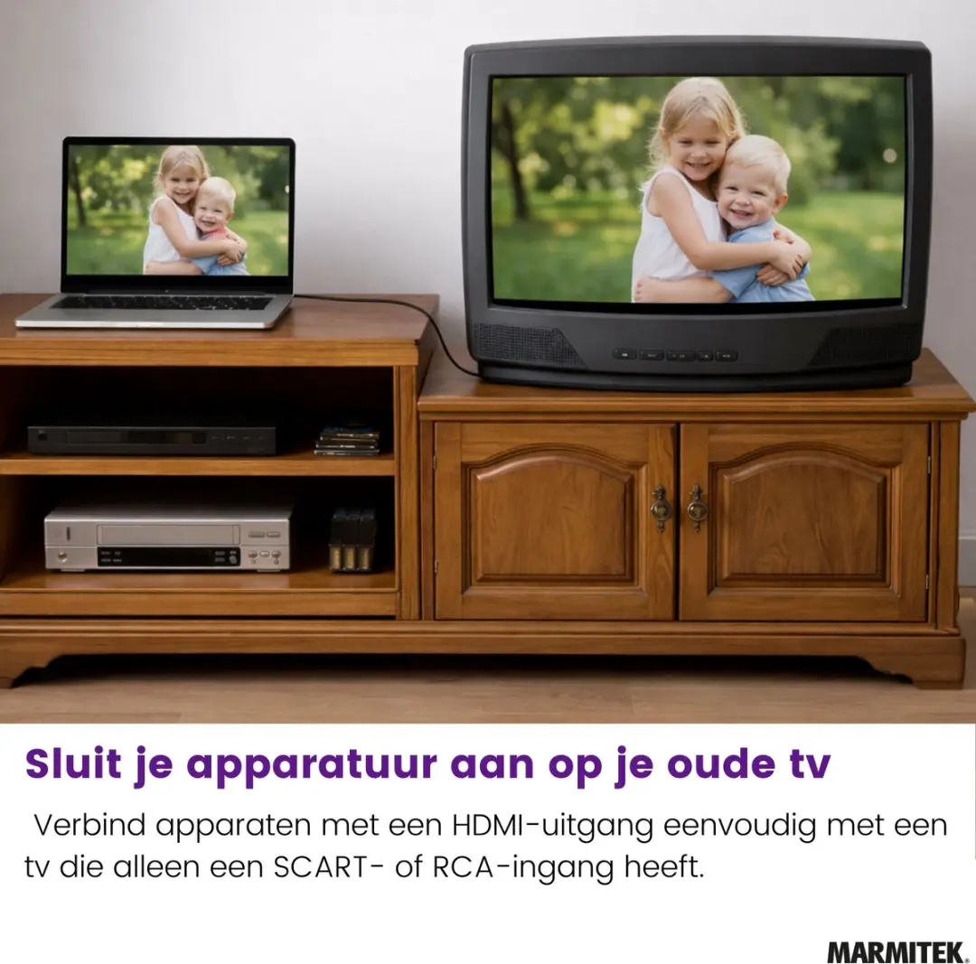 Marmitek Connect HA13 HDMI naar SCART/RCA Converter 1080p
