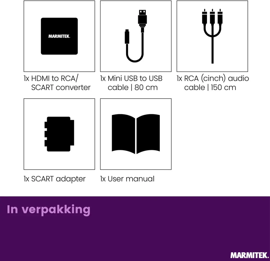 Marmitek Connect HA13 HDMI naar SCART/RCA Converter 1080p - afbeelding 6 van 6