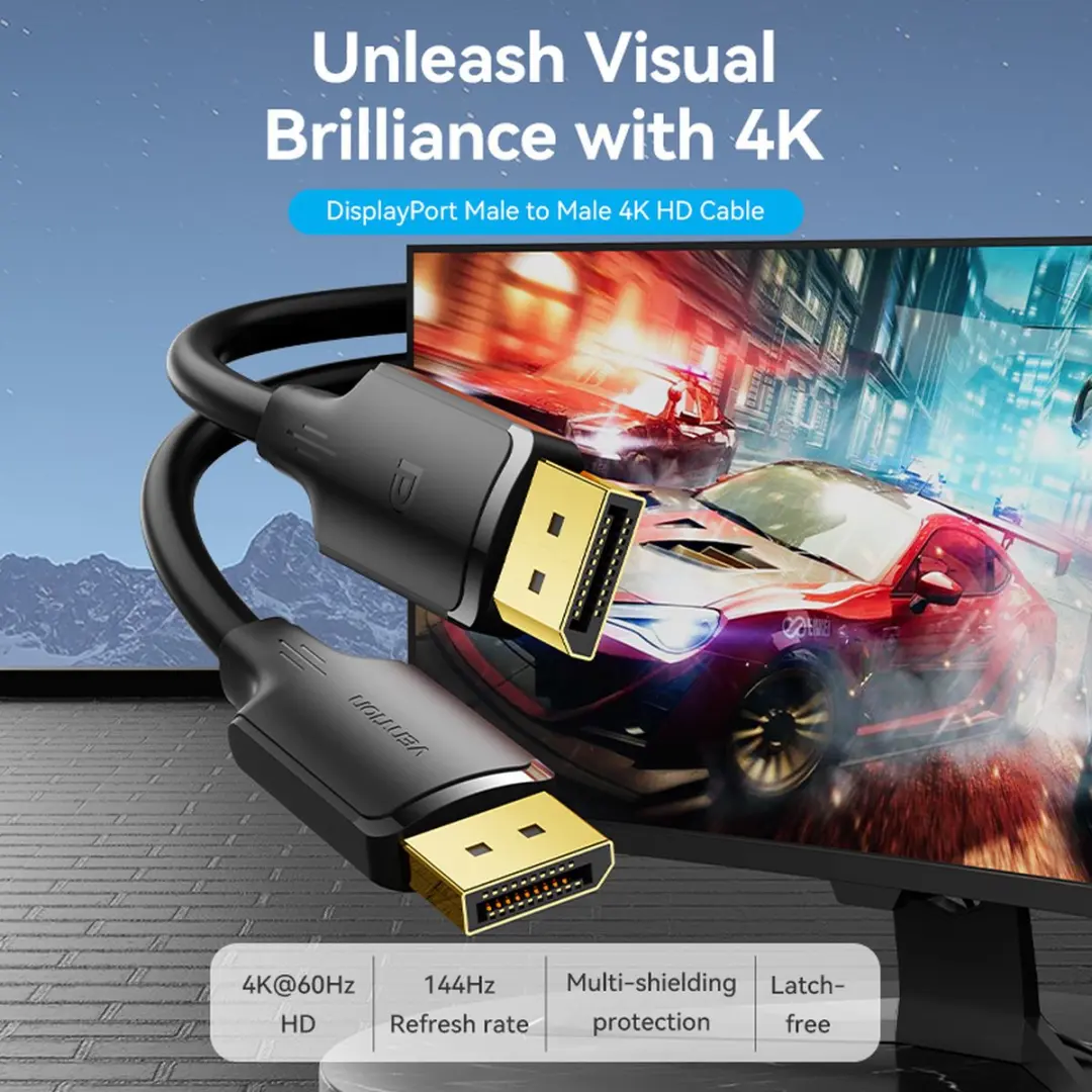 Vention HAKBH DisplayPort Kabel 2m - Zwart