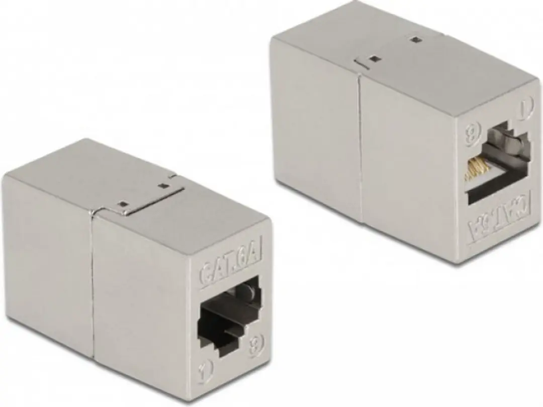 Delock RJ45 naar RJ45 Cat.6A Adapter - Metaal