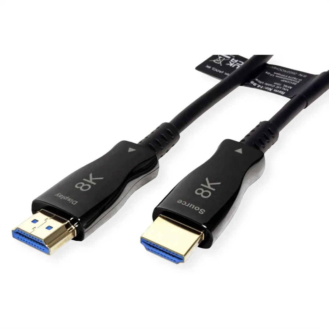 Value Ultra HDMI Actieve Optische 8K Kabel 10m - Zwart