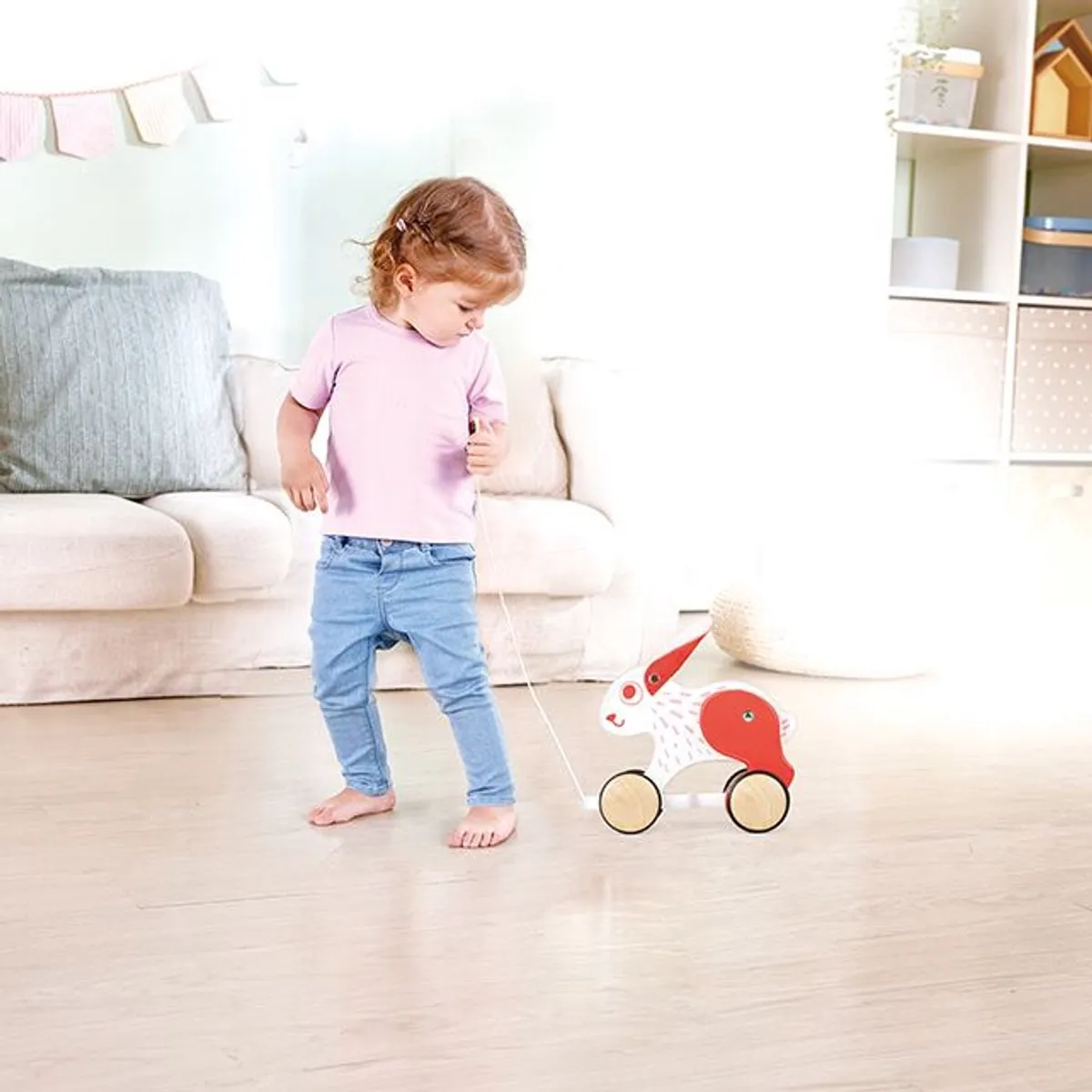 Hape Houten Trekdier Konijn - Wit