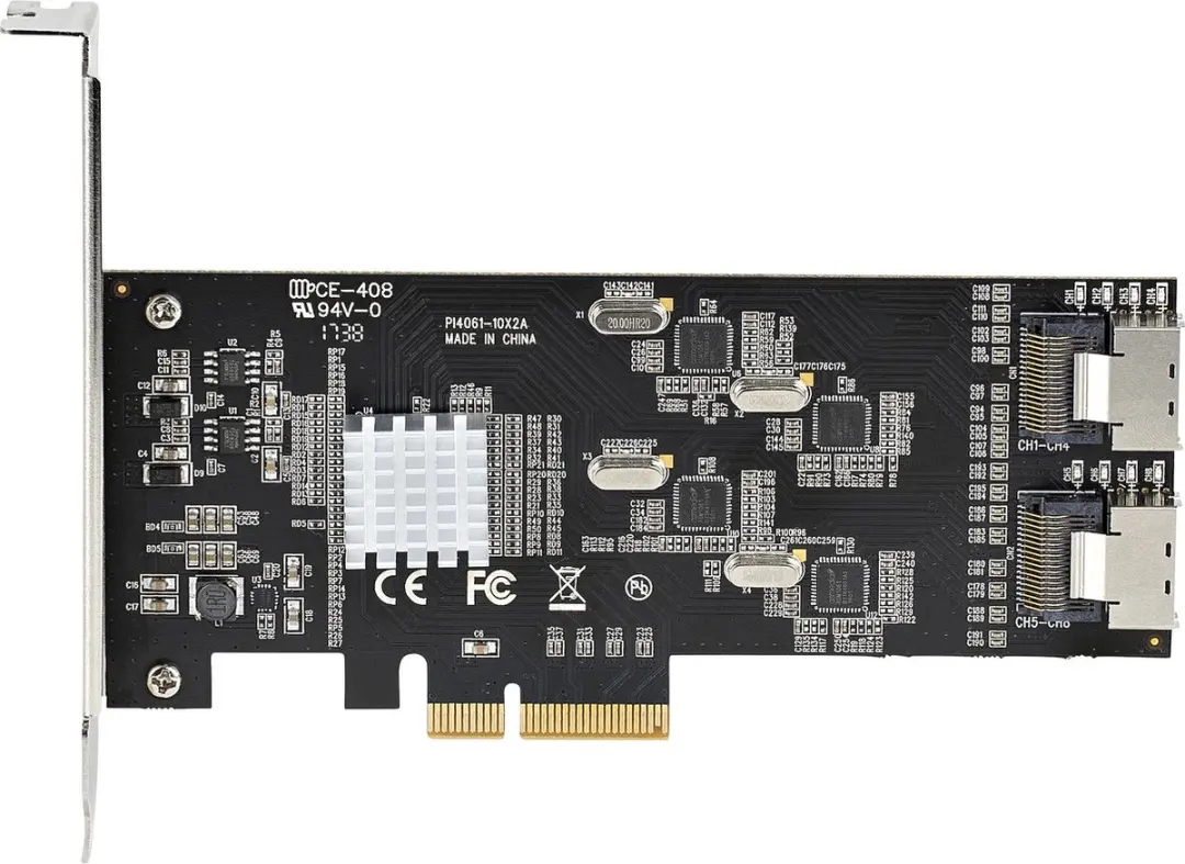 Startech 8P6G-PCIE-SATA-CARD PCI-kaart - Meerkleurig