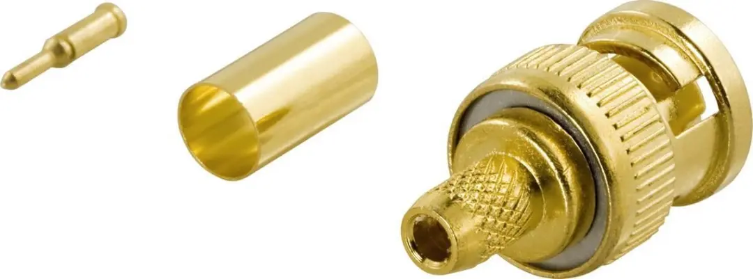 Deltaco DEL-668 Krimpconnector BNC RG59/U - 3 Stuks - Goud